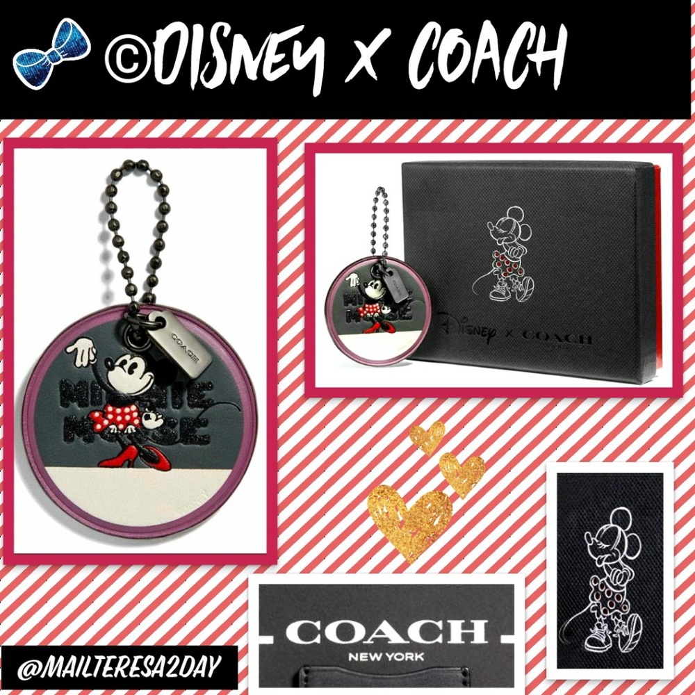 💖©DisneyX COACH®Miss Minnie Mouse Leather Hangtag